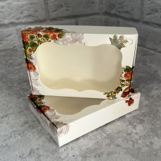 Коробка для цукерок, печива / 100х150х30 / калина / вікно