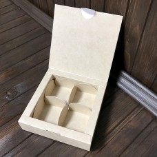 Коробка для цукерок, печива / 112х112х30 / крафт / без вікна