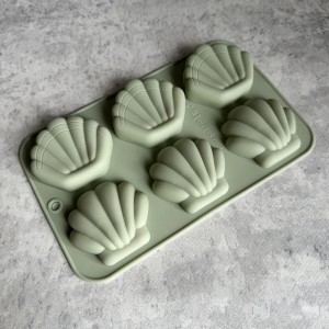 Форма силіконова "Мушлі" / планшет 6 шт. / 19,5х12,5 см / виріб 5,5х5см