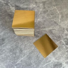 Підложка картонна золото/срібло 9х9 см / 100 шт.