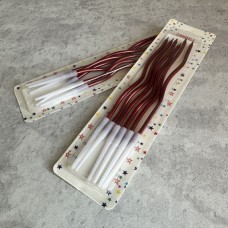 Набір свічок "Коктейлні" / червоні / 6 шт.