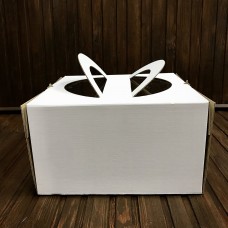 Коробка для торта / 260х260х150 / гофра / вікно-ручка