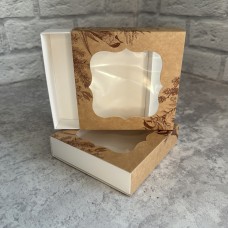 Коробка для цукерок, печива / 120х120х30 / НР / вінтаж / вікно