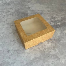 Коробка / 130х130х50 / крафт / вікно