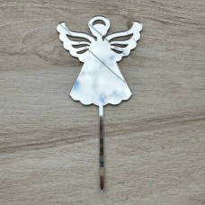 Топпер "Ангелок" / акрил / срібло / 9х17 см