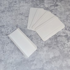 Підложка картонна з бортиками / 120 х 40 мм / біла / 10 шт.