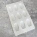 Форма силіконова "Мушля-мадлен" / планшет / 9 шт. / білі