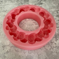 Молд силіконовий для торта "Вінок полуниця" / d-16,5см