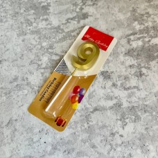 Свічка "Цифра 9" / золото / 5 см