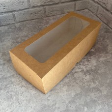 Коробка для рулета / 330х150х110 / крафт / з вікном