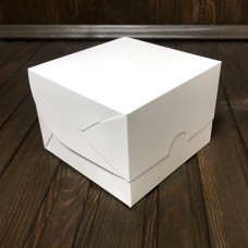 Коробка для десертів / 110х110х80 / біла / вікно