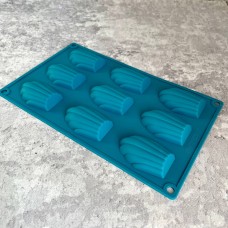 Форма силіконова "Мушля-мадлен" / планшет / 9 шт.