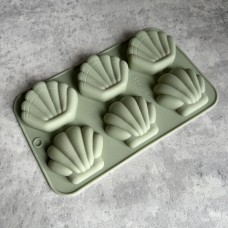 Форма силіконова "Мушлі" / планшет 6 шт. / 19,5х12,5 см / виріб 5,5х5см