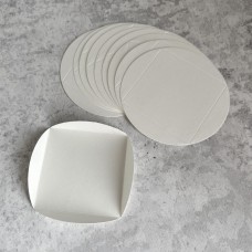 Підложка картонна з бортиками / 80х80х17 мм / біла / 100 шт.