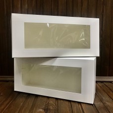 Коробка для рулета / 330х150х110 / біла / з вікном