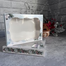 Коробка для цукерок, печива / 150х200х30 / НР / гілочка / вікно