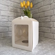 Коробка для паски / 170х170х210 мм / біла / вікно + вставка