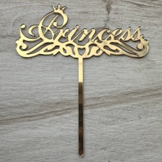 Топпер "Princess" / акрил / золото / 15х17 см