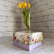 Коробка для бенто / 170х170х105 / весняна / вікно