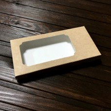 Коробка для шоколаду / 160х80х17 / крафт / вікно