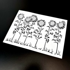 Трафарет-плівка "Соняхи" / 15х20,5 см