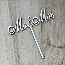 Топпер "Mr&Mrs" / ДВП / білий / 12х12 см