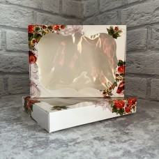 Коробка для цукерок, печива / 150х200х30 / калина / вікно