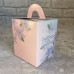 Коробка з ручкою для 1 кекса / 82х82х100 / блакитна / 3D вікно