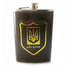 Фляга "Ukraine" 255 мл / метал-шкірзам