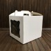 Коробка для торта / 230х230х210 / гофра / вікно