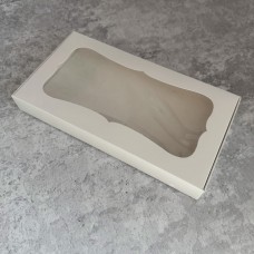 Коробка для печива / 150х280х35 / біла / вікно