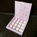 Коробка для 16 цукерок / 185х185х30 / рожева / зол. тиснення