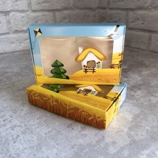 Коробка для цукерок, печива / 100х150х30 / миру та злагоди / вікно