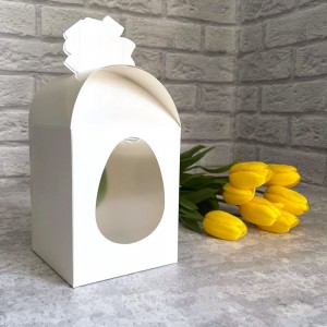 Коробка для паски / 110х110х140 мм / біла / вікно