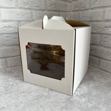 Коробка для торта / 250х250х250 / гофра / вікно