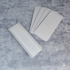 Підложка картонна з бортиками / 160 х 40 мм / біла / 100 шт