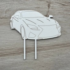 Топпер "Машинка" / ХДФ / білий / 13х13 см / Lexus