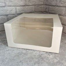 Коробка для торта / 300х300х150 / біла / 3D-вікно
