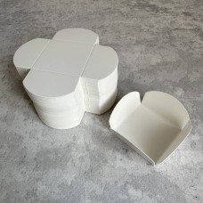 Підложка картонна з бортиками / 49х49х27 мм / біла / 100 шт.