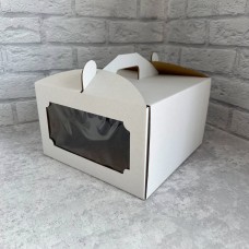 Коробка для торта / 250х250х150 / гофра / вікно