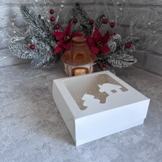 Коробка для зефіру, еклерів / 150х150х60 / НР / будиночок / вікно