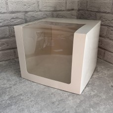 Коробка для торта / 300х300х250 / біла / 3D-вікно