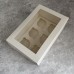 Коробка для 6 кексів / 250х170х110 / біла / вікно