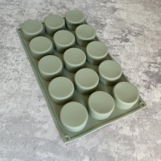 Форма силіконова "Циліндри-шайби" / планшет / 15 шт.d- 4.5см h-2.5см