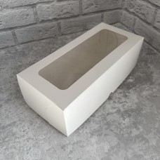 Коробка для рулета / 330х150х110 / біла / з вікном