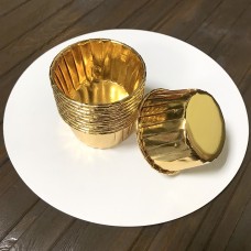 Форма для кексу із посиленим бортиком / золото / d-5 см / h-4 см / 25 шт