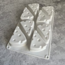 Форма силіконова для євродесертів "сир" / планшет / 8 шт.