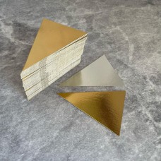 Підложка картонна трикутник золото/срібло 130х90 мм / 10 шт