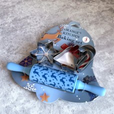 Набір вирубок металевих "Набір Новорічний" 3шт + качалка 10см