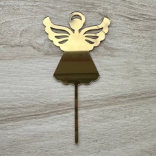 Топпер "Ангелок" / акрил / золото / 9х17 см
